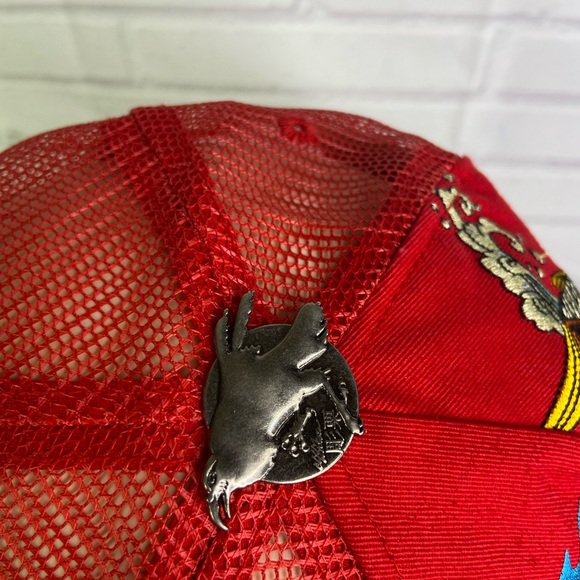 Cliff Raven Artwear Koi Fish Tattoo Embroidered Mesh Back Trucker Snapback Hat - Picture 7 of 9